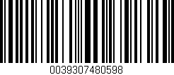 Código de barras (EAN, GTIN, SKU, ISBN): '0039307480598'
