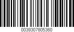 Código de barras (EAN, GTIN, SKU, ISBN): '0039307805360'