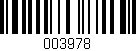 Código de barras (EAN, GTIN, SKU, ISBN): '003978'