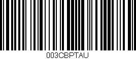 Código de barras (EAN, GTIN, SKU, ISBN): '003CBPTAU'