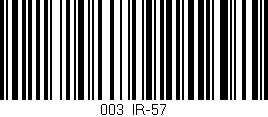 Código de barras (EAN, GTIN, SKU, ISBN): '003/IR-57'