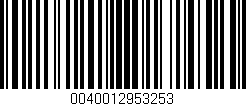 Código de barras (EAN, GTIN, SKU, ISBN): '0040012953253'