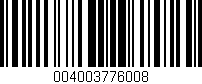Código de barras (EAN, GTIN, SKU, ISBN): '004003776008'