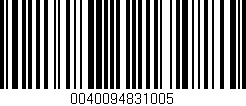 Código de barras (EAN, GTIN, SKU, ISBN): '0040094831005'