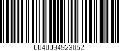 Código de barras (EAN, GTIN, SKU, ISBN): '0040094923052'