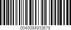 Código de barras (EAN, GTIN, SKU, ISBN): '0040094933679'