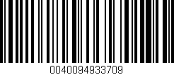 Código de barras (EAN, GTIN, SKU, ISBN): '0040094933709'