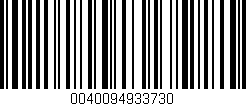 Código de barras (EAN, GTIN, SKU, ISBN): '0040094933730'