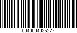 Código de barras (EAN, GTIN, SKU, ISBN): '0040094935277'
