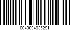 Código de barras (EAN, GTIN, SKU, ISBN): '0040094935291'