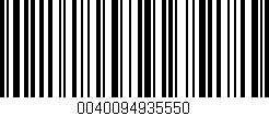 Código de barras (EAN, GTIN, SKU, ISBN): '0040094935550'