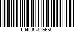 Código de barras (EAN, GTIN, SKU, ISBN): '0040094935659'