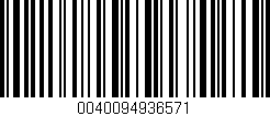 Código de barras (EAN, GTIN, SKU, ISBN): '0040094936571'