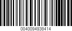 Código de barras (EAN, GTIN, SKU, ISBN): '0040094938414'
