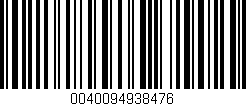 Código de barras (EAN, GTIN, SKU, ISBN): '0040094938476'