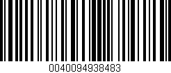 Código de barras (EAN, GTIN, SKU, ISBN): '0040094938483'