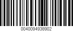 Código de barras (EAN, GTIN, SKU, ISBN): '0040094938902'