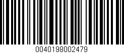 Código de barras (EAN, GTIN, SKU, ISBN): '0040198002479'