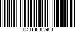 Código de barras (EAN, GTIN, SKU, ISBN): '0040198002493'