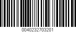 Código de barras (EAN, GTIN, SKU, ISBN): '0040232703201'
