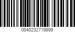 Código de barras (EAN, GTIN, SKU, ISBN): '0040232719899'