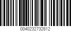 Código de barras (EAN, GTIN, SKU, ISBN): '0040232732812'
