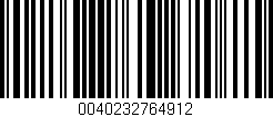 Código de barras (EAN, GTIN, SKU, ISBN): '0040232764912'