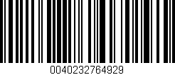 Código de barras (EAN, GTIN, SKU, ISBN): '0040232764929'