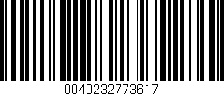 Código de barras (EAN, GTIN, SKU, ISBN): '0040232773617'