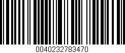 Código de barras (EAN, GTIN, SKU, ISBN): '0040232783470'