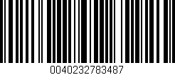 Código de barras (EAN, GTIN, SKU, ISBN): '0040232783487'