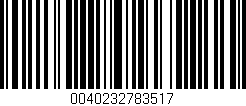Código de barras (EAN, GTIN, SKU, ISBN): '0040232783517'