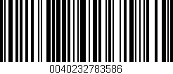 Código de barras (EAN, GTIN, SKU, ISBN): '0040232783586'