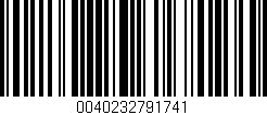 Código de barras (EAN, GTIN, SKU, ISBN): '0040232791741'
