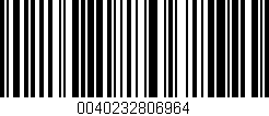 Código de barras (EAN, GTIN, SKU, ISBN): '0040232806964'