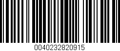 Código de barras (EAN, GTIN, SKU, ISBN): '0040232820915'