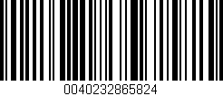 Código de barras (EAN, GTIN, SKU, ISBN): '0040232865824'