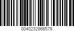 Código de barras (EAN, GTIN, SKU, ISBN): '0040232866579'