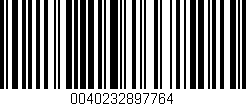 Código de barras (EAN, GTIN, SKU, ISBN): '0040232897764'