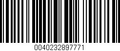 Código de barras (EAN, GTIN, SKU, ISBN): '0040232897771'