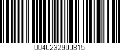 Código de barras (EAN, GTIN, SKU, ISBN): '0040232900815'