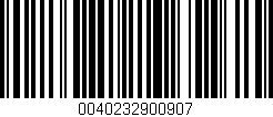Código de barras (EAN, GTIN, SKU, ISBN): '0040232900907'