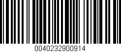 Código de barras (EAN, GTIN, SKU, ISBN): '0040232900914'