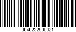 Código de barras (EAN, GTIN, SKU, ISBN): '0040232900921'