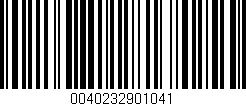 Código de barras (EAN, GTIN, SKU, ISBN): '0040232901041'