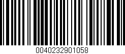 Código de barras (EAN, GTIN, SKU, ISBN): '0040232901058'