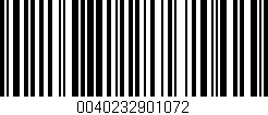 Código de barras (EAN, GTIN, SKU, ISBN): '0040232901072'