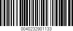 Código de barras (EAN, GTIN, SKU, ISBN): '0040232901133'