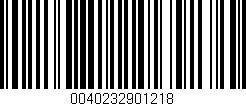 Código de barras (EAN, GTIN, SKU, ISBN): '0040232901218'