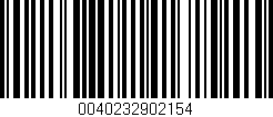 Código de barras (EAN, GTIN, SKU, ISBN): '0040232902154'